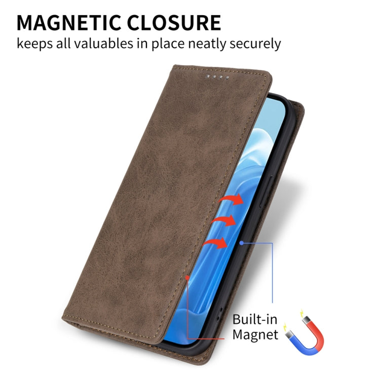 For Samsung Galaxy M35 Business Solid Color Magnetic RFID Leather Phone Case