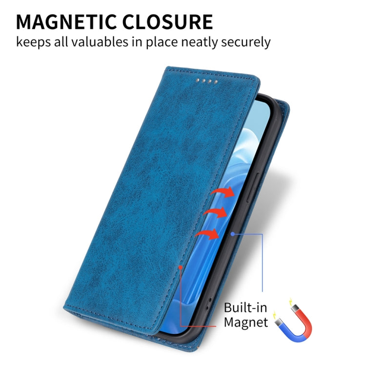 For Samsung Galaxy M35 Business Solid Color Magnetic RFID Leather Phone Case