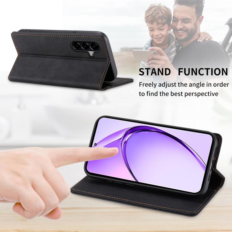 For Samsung Galaxy A57 5G Business Solid Color Magnetic RFID Leather Phone Case