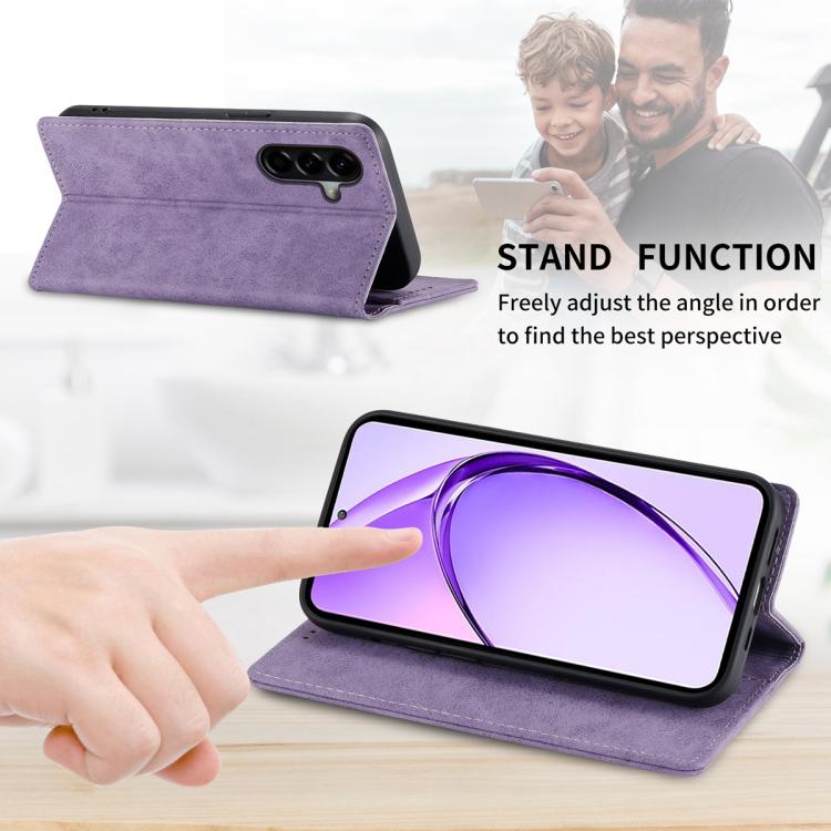 For Samsung Galaxy A57 5G Business Solid Color Magnetic RFID Leather Phone Case