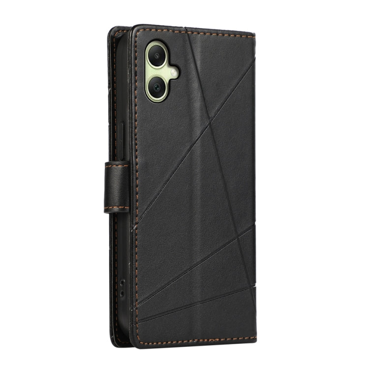 For Samsung Galaxy A06 4G / 5G / A07 4G PU Genuine Leather Texture Embossed Line Phone Case