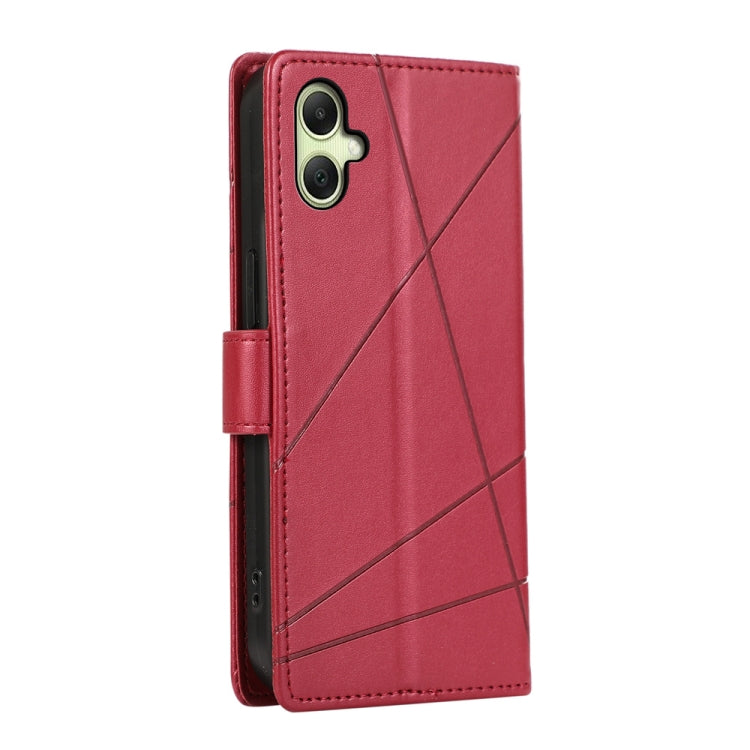 For Samsung Galaxy A06 4G / 5G / A07 4G PU Genuine Leather Texture Embossed Line Phone Case