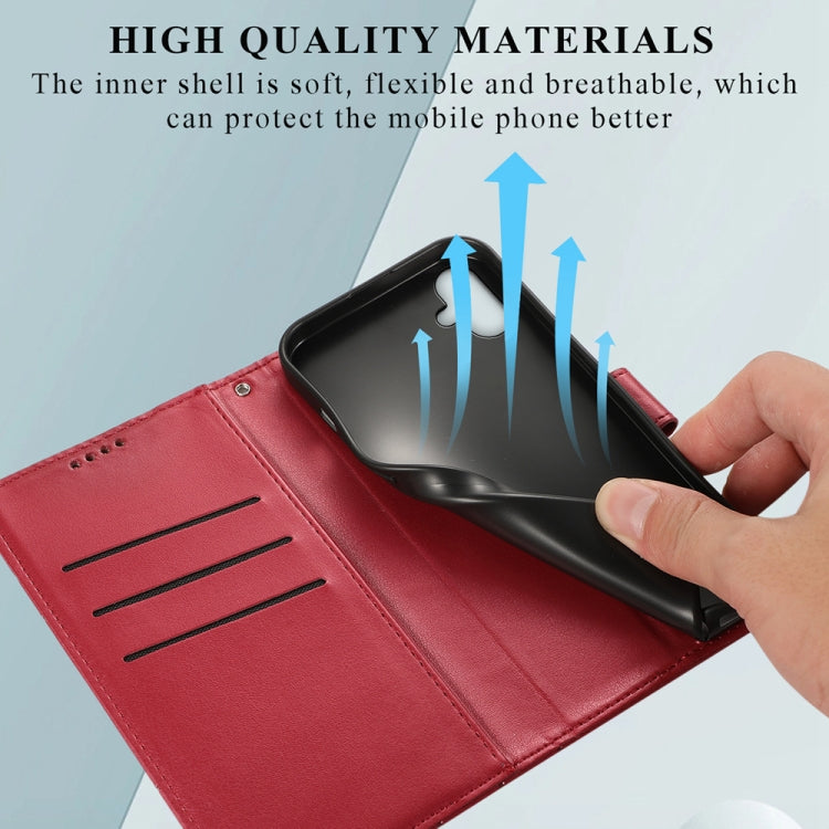 For Samsung Galaxy A06 4G / 5G / A07 4G PU Genuine Leather Texture Embossed Line Phone Case