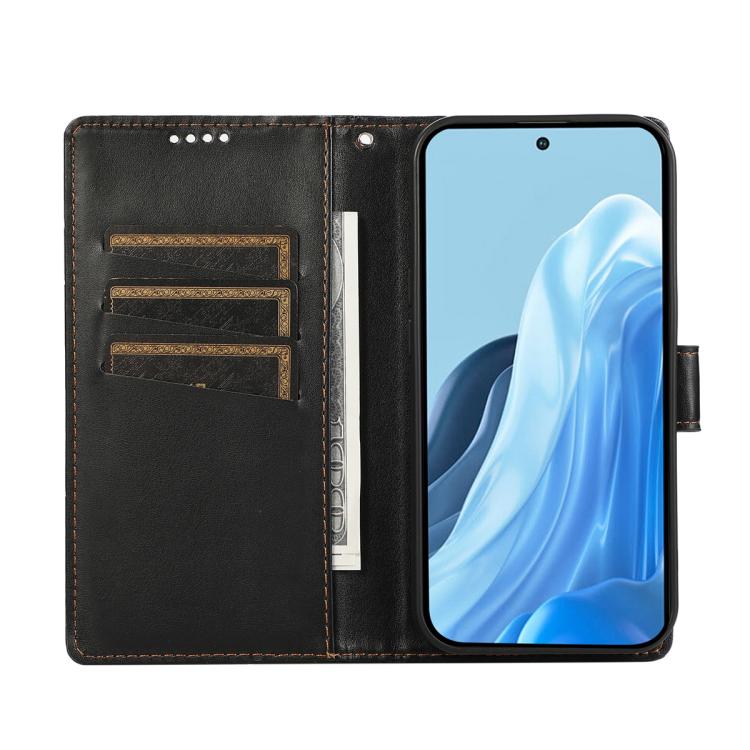 For Samsung Galaxy A37 5G PU Genuine Leather Texture Embossed Line Phone Case
