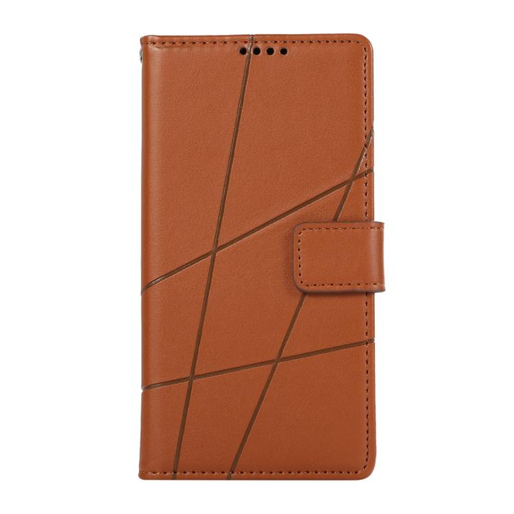For Samsung Galaxy A37 5G PU Genuine Leather Texture Embossed Line Phone Case