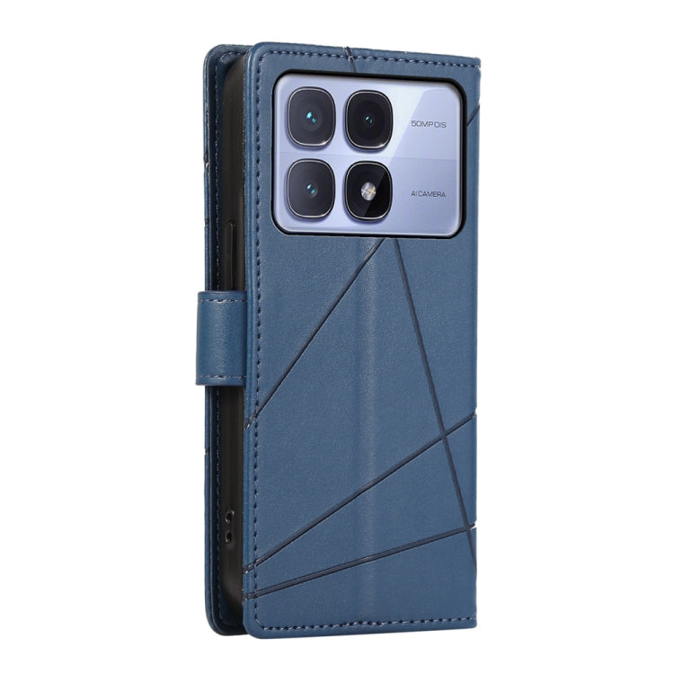 For Redmi K70 Ultra PU Genuine Leather Texture Embossed Line Phone Case