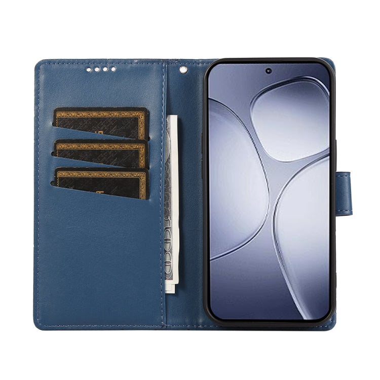 For Redmi K70 Ultra PU Genuine Leather Texture Embossed Line Phone Case