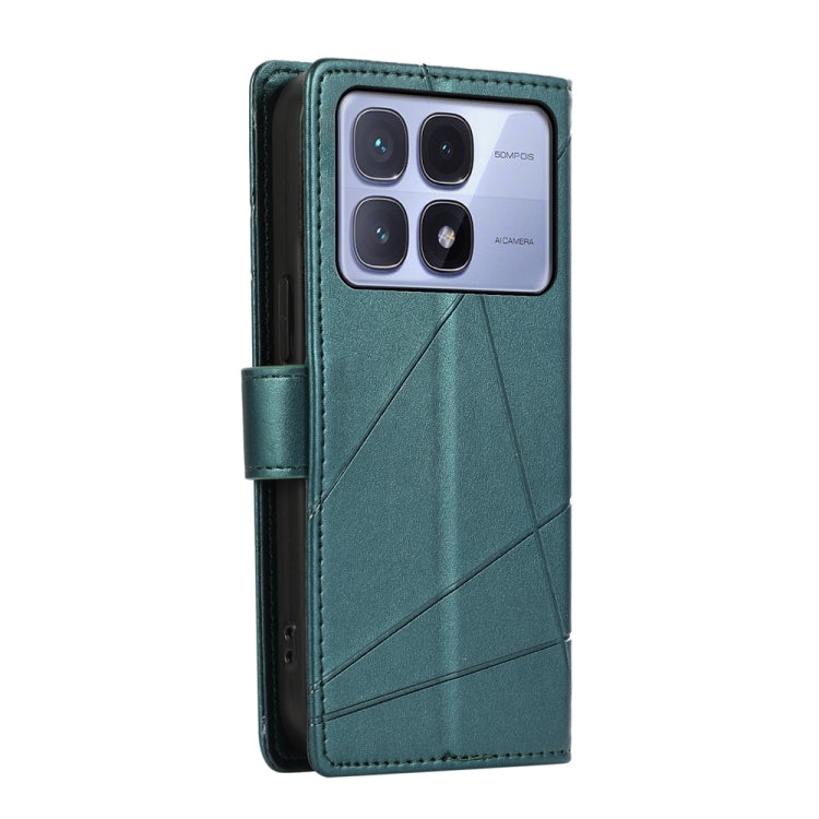 For Redmi K70 Ultra PU Genuine Leather Texture Embossed Line Phone Case
