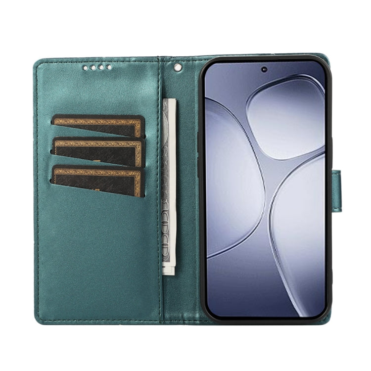 For Redmi K70 Ultra PU Genuine Leather Texture Embossed Line Phone Case
