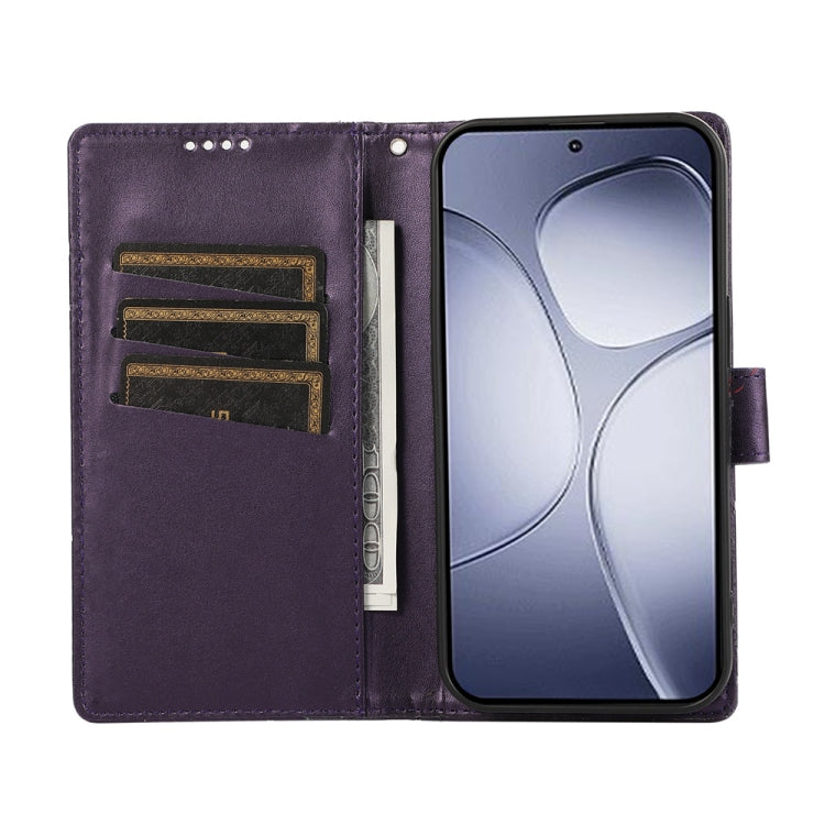 For Redmi K70 Ultra PU Genuine Leather Texture Embossed Line Phone Case