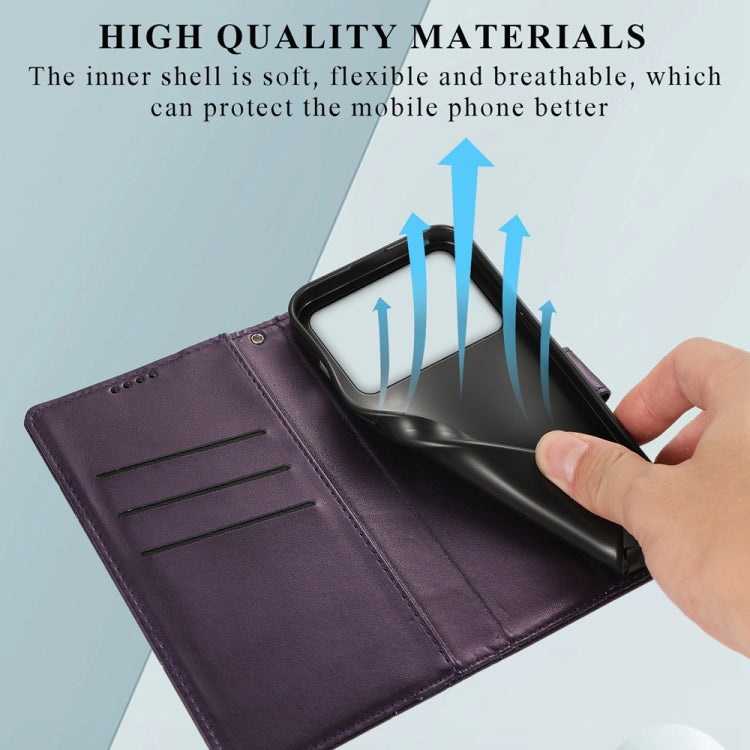For Redmi K70 Ultra PU Genuine Leather Texture Embossed Line Phone Case
