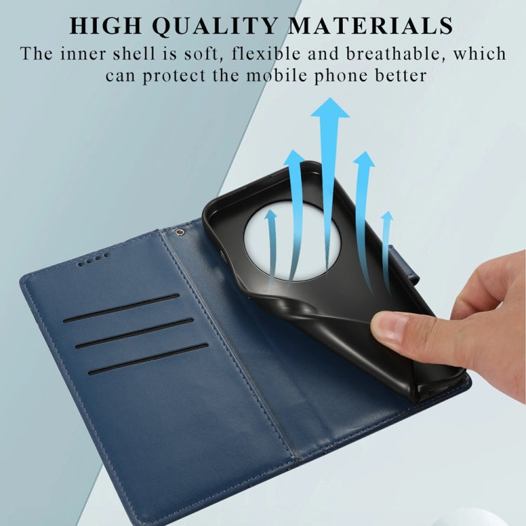 For Redmi 14C 4G PU Genuine Leather Texture Embossed Line Phone Case