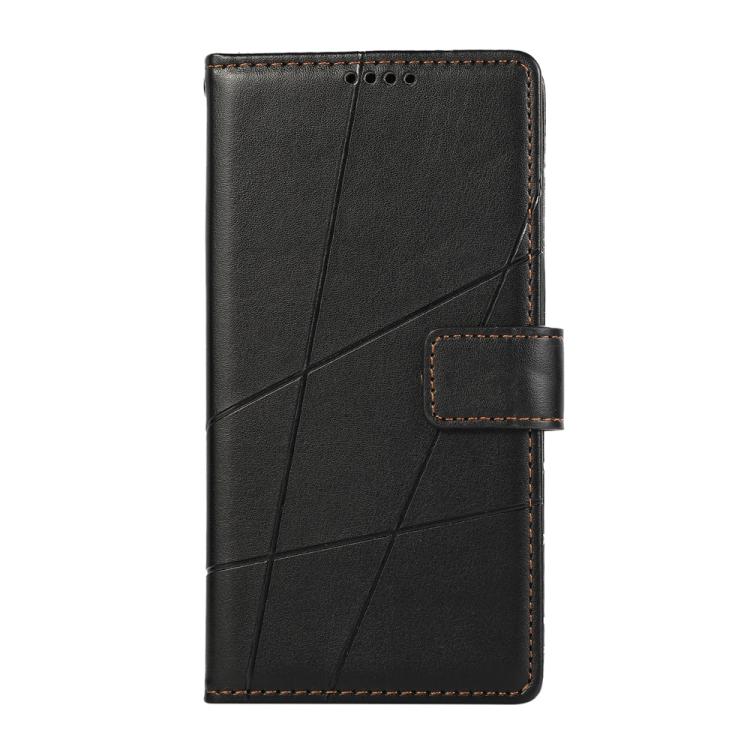 For Redmi Note 14 4G 163.25mm Global PU Genuine Leather Texture Embossed Line Phone Case
