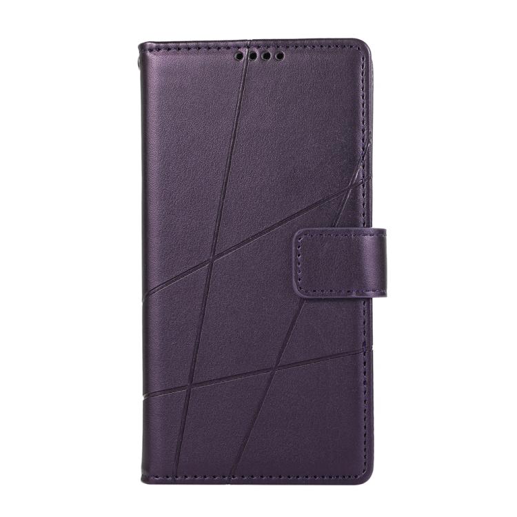 For Redmi Note 14 4G 163.25mm Global PU Genuine Leather Texture Embossed Line Phone Case