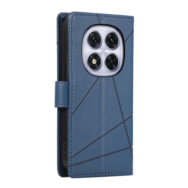 For Redmi Note 14 Pro 4G PU Genuine Leather Texture Embossed Line Phone Case