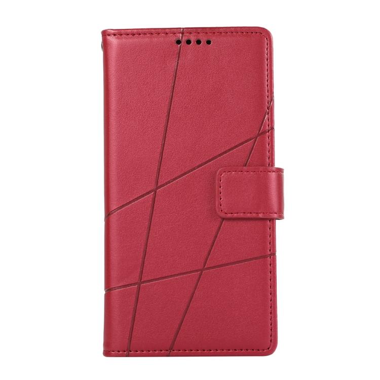 For Redmi Note 14 Pro 4G PU Genuine Leather Texture Embossed Line Phone Case