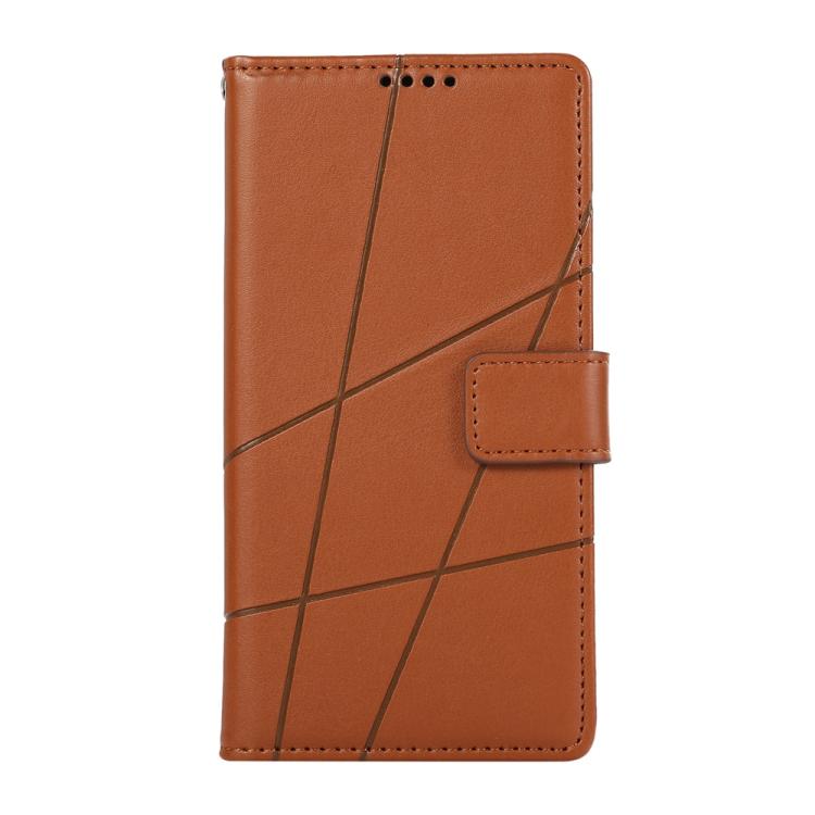 For Redmi Note 14 Pro 4G PU Genuine Leather Texture Embossed Line Phone Case