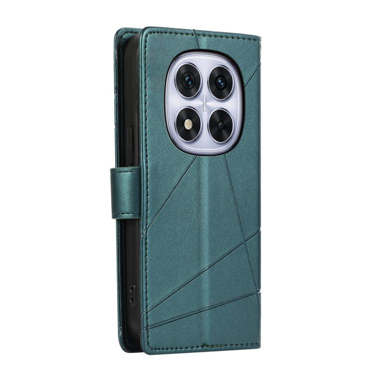 For Redmi Note 14 Pro 4G PU Genuine Leather Texture Embossed Line Phone Case