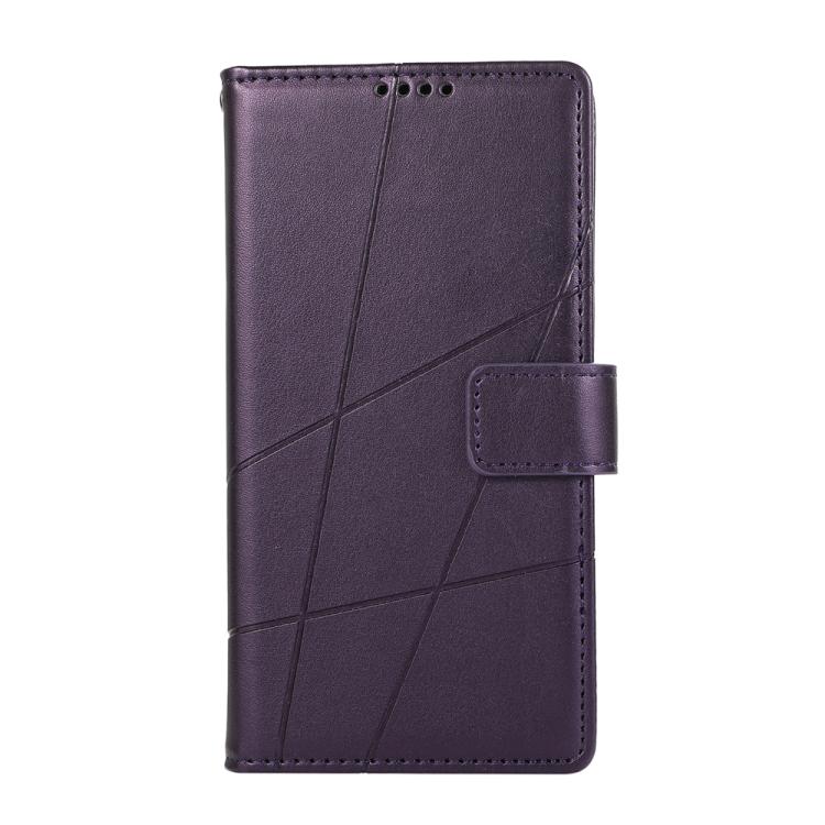 For Redmi Note 14 Pro 4G PU Genuine Leather Texture Embossed Line Phone Case