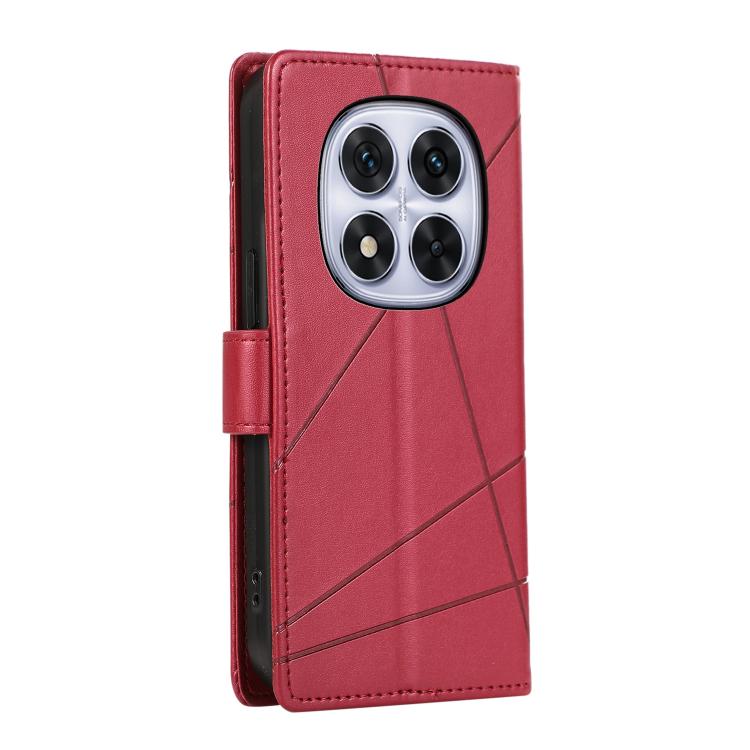 For Redmi Note 15 4G / 5G 164mm / Poco M8 5G PU Genuine Leather Texture Embossed Line Phone Case