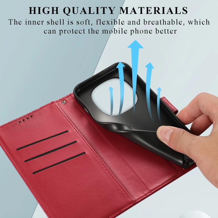 For Redmi Note 15 Pro 5G Global 163.6mm PU Genuine Leather Texture Embossed Line Phone Case
