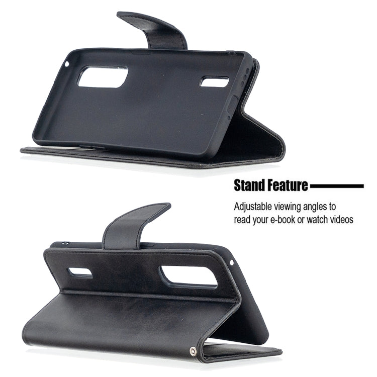 For OPPO Find X2 Pro Retro Lambskin Texture Pure Color Horizontal Flip PU Leather Case, with Holder & Card Slots & Wallet & Lanyard