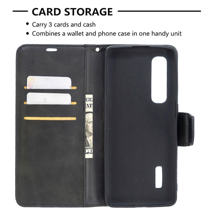 For OPPO Find X2 Pro Retro Lambskin Texture Pure Color Horizontal Flip PU Leather Case, with Holder & Card Slots & Wallet & Lanyard