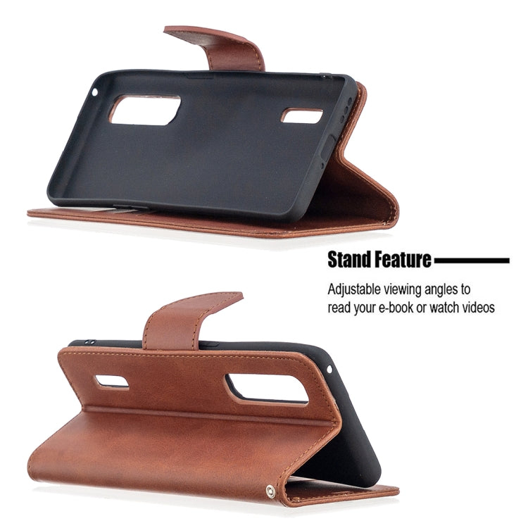For OPPO Find X2 Pro Retro Lambskin Texture Pure Color Horizontal Flip PU Leather Case, with Holder & Card Slots & Wallet & Lanyard