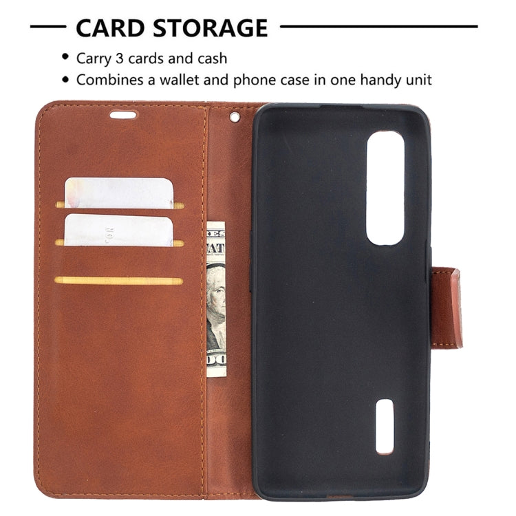 For OPPO Find X2 Pro Retro Lambskin Texture Pure Color Horizontal Flip PU Leather Case, with Holder & Card Slots & Wallet & Lanyard