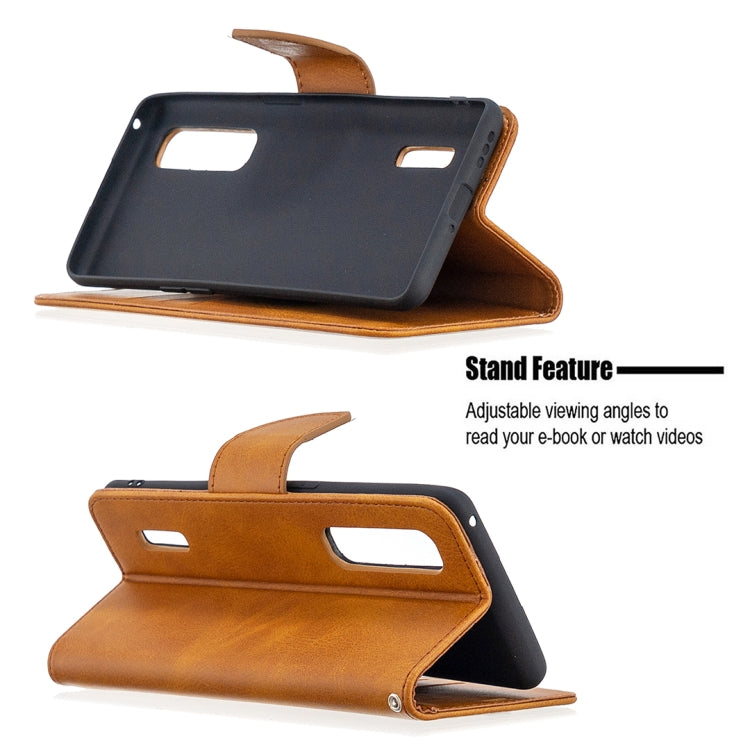 For OPPO Find X2 Pro Retro Lambskin Texture Pure Color Horizontal Flip PU Leather Case, with Holder & Card Slots & Wallet & Lanyard