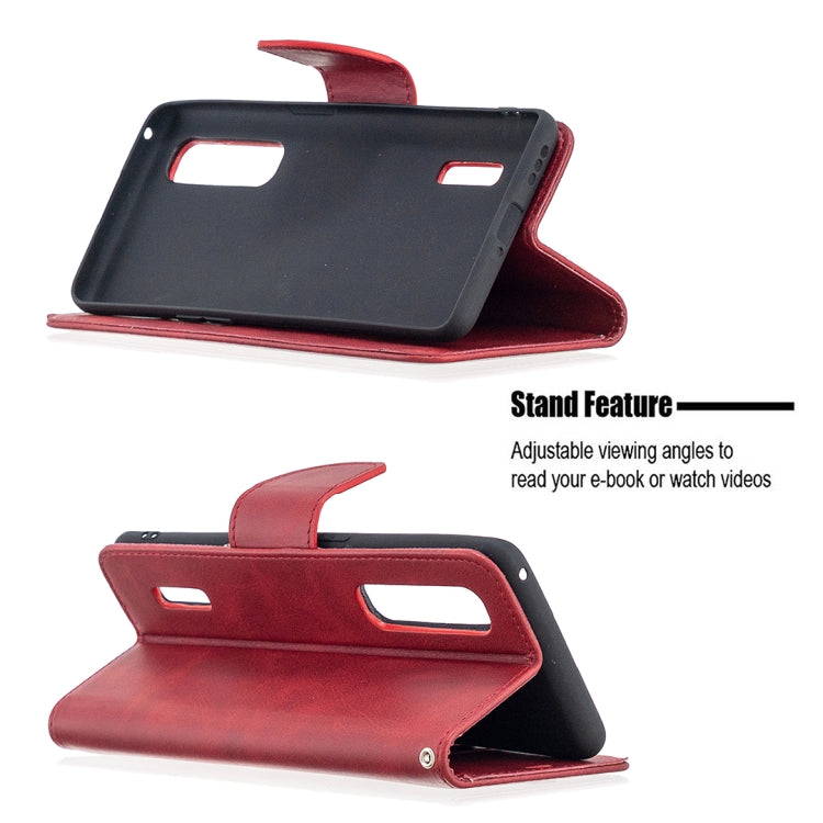 For OPPO Find X2 Pro Retro Lambskin Texture Pure Color Horizontal Flip PU Leather Case, with Holder & Card Slots & Wallet & Lanyard