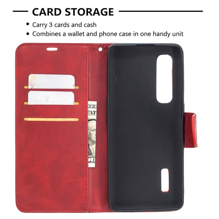 For OPPO Find X2 Pro Retro Lambskin Texture Pure Color Horizontal Flip PU Leather Case, with Holder & Card Slots & Wallet & Lanyard
