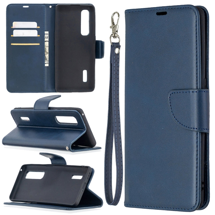 For OPPO Find X2 Pro Retro Lambskin Texture Pure Color Horizontal Flip PU Leather Case, with Holder & Card Slots & Wallet & Lanyard
