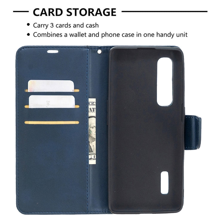 For OPPO Find X2 Pro Retro Lambskin Texture Pure Color Horizontal Flip PU Leather Case, with Holder & Card Slots & Wallet & Lanyard
