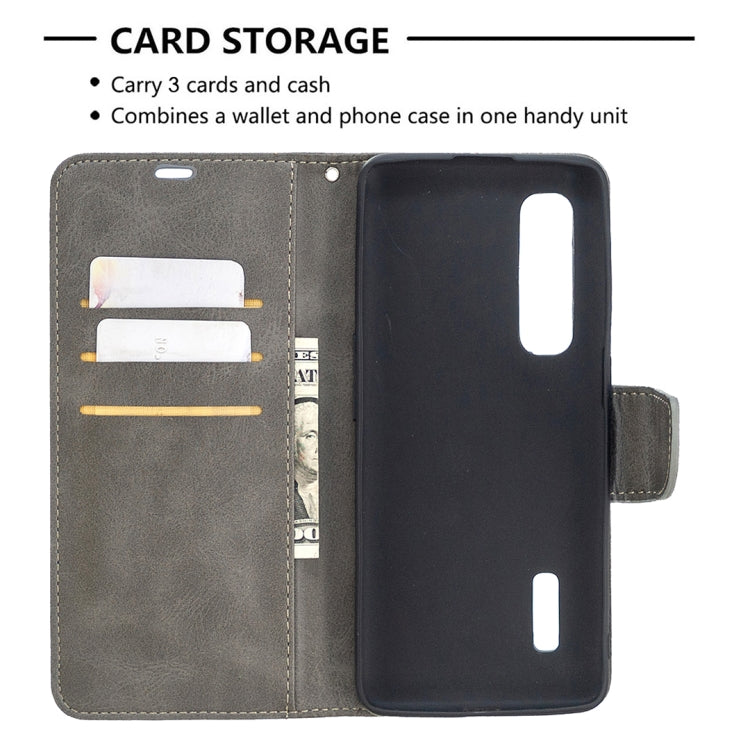For OPPO Find X2 Pro Retro Lambskin Texture Pure Color Horizontal Flip PU Leather Case, with Holder & Card Slots & Wallet & Lanyard