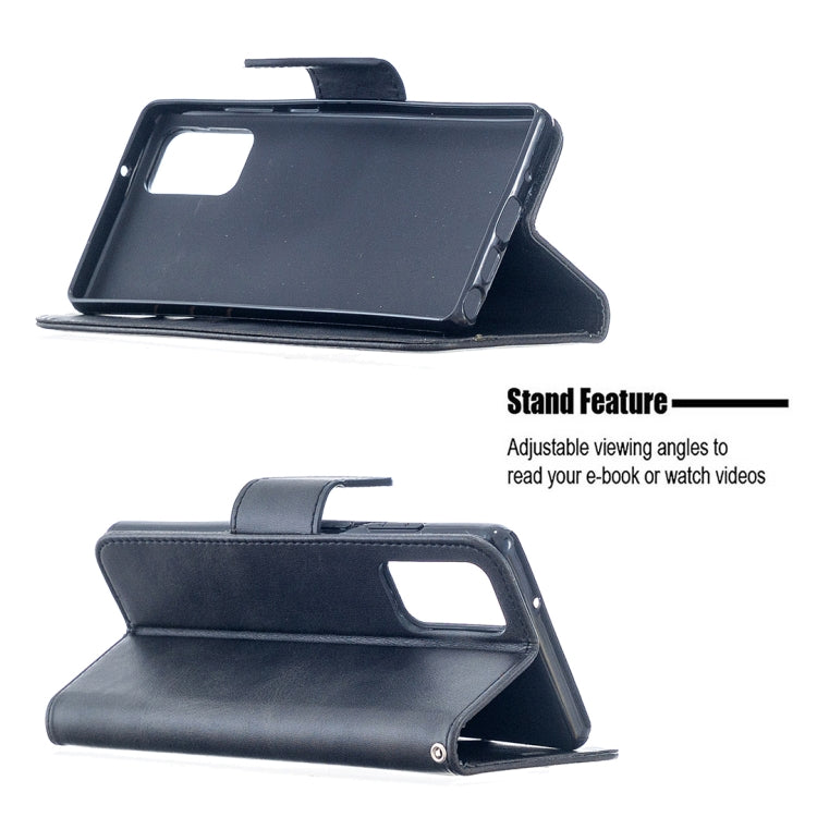 For Samsung Galaxy Note 20 Retro Lambskin Texture Pure Color Horizontal Flip PU Leather Case, with Holder & Card Slots & Wallet & Lanyard