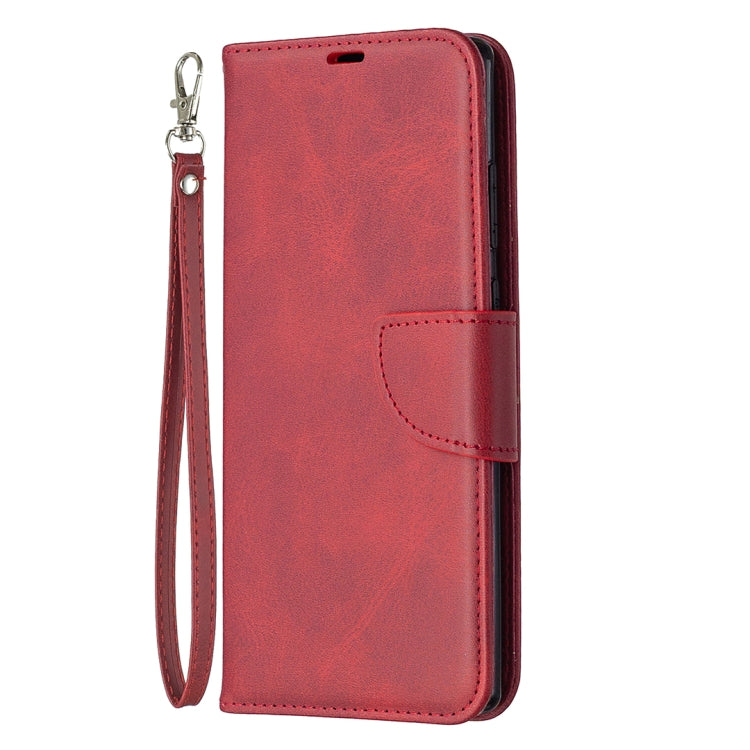 For Samsung Galaxy Note 20 Retro Lambskin Texture Pure Color Horizontal Flip PU Leather Case, with Holder & Card Slots & Wallet & Lanyard