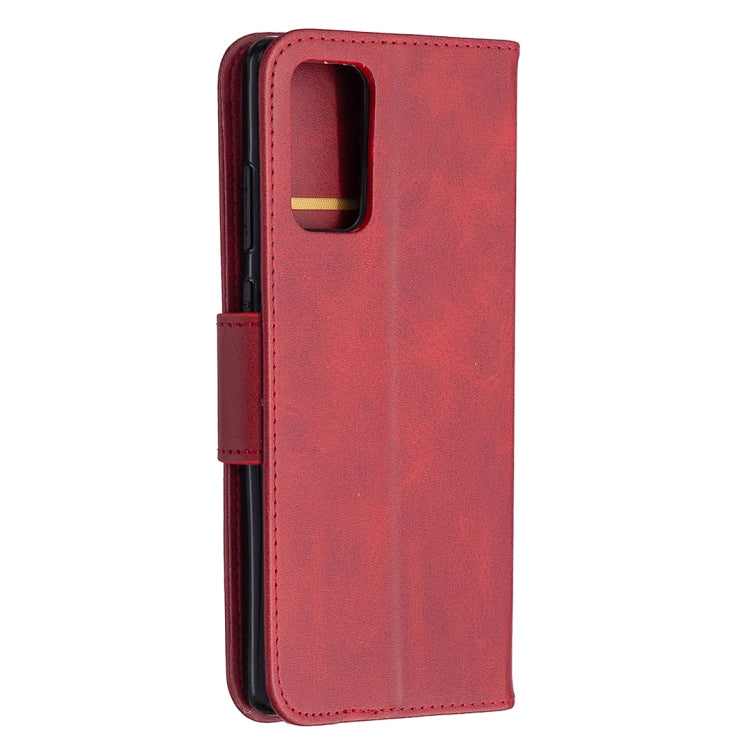 For Samsung Galaxy Note 20 Retro Lambskin Texture Pure Color Horizontal Flip PU Leather Case, with Holder & Card Slots & Wallet & Lanyard