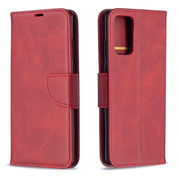 For Samsung Galaxy Note 20 Retro Lambskin Texture Pure Color Horizontal Flip PU Leather Case, with Holder & Card Slots & Wallet & Lanyard