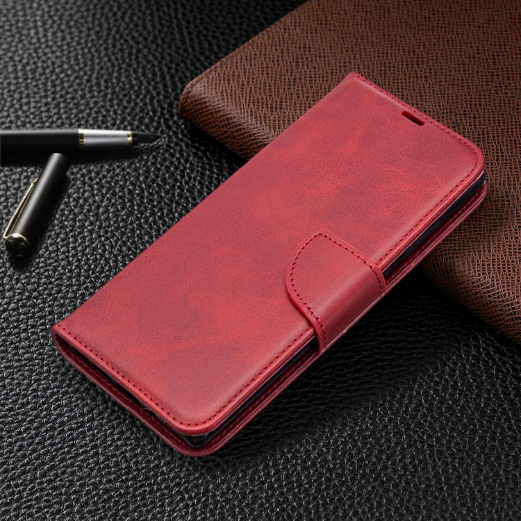 For Samsung Galaxy Note 20 Retro Lambskin Texture Pure Color Horizontal Flip PU Leather Case, with Holder & Card Slots & Wallet & Lanyard