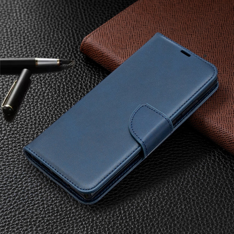 For Samsung Galaxy Note 20 Retro Lambskin Texture Pure Color Horizontal Flip PU Leather Case, with Holder & Card Slots & Wallet & Lanyard