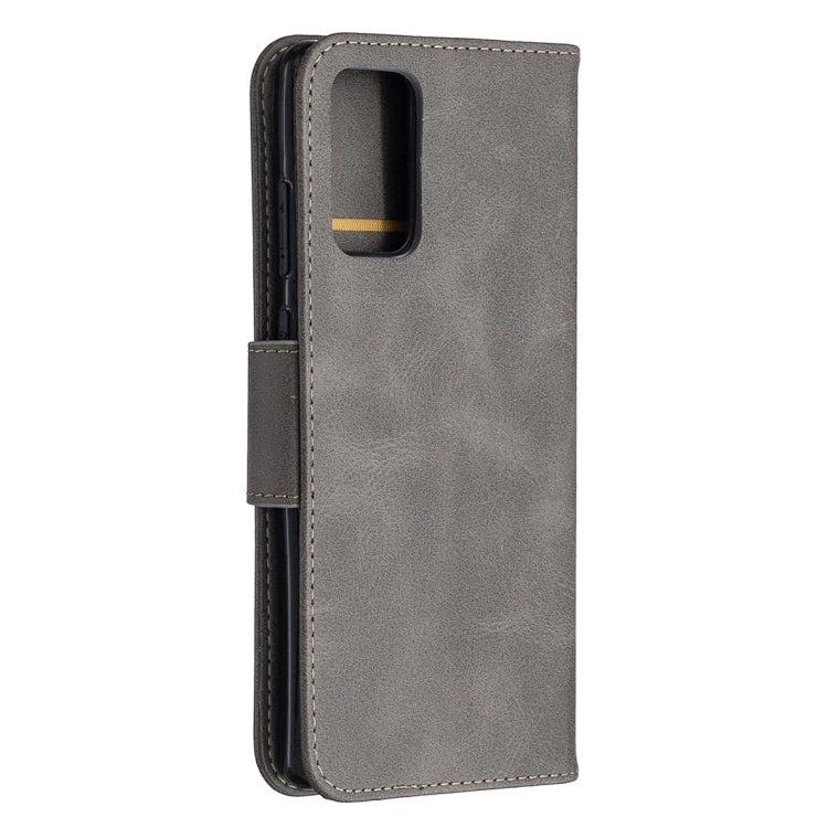 For Samsung Galaxy Note 20 Retro Lambskin Texture Pure Color Horizontal Flip PU Leather Case, with Holder & Card Slots & Wallet & Lanyard