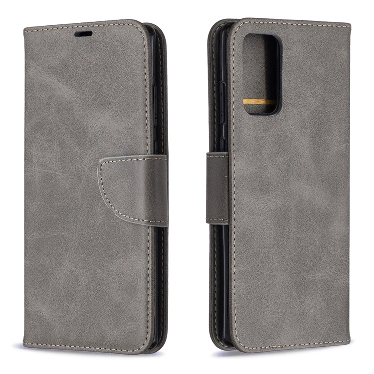 For Samsung Galaxy Note 20 Retro Lambskin Texture Pure Color Horizontal Flip PU Leather Case, with Holder & Card Slots & Wallet & Lanyard