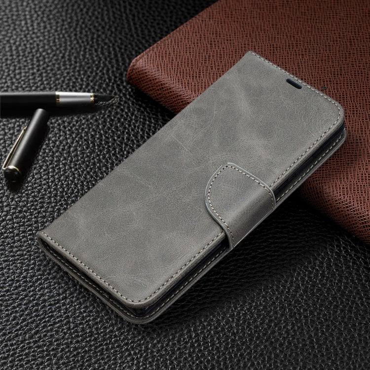 For Samsung Galaxy Note 20 Retro Lambskin Texture Pure Color Horizontal Flip PU Leather Case, with Holder & Card Slots & Wallet & Lanyard