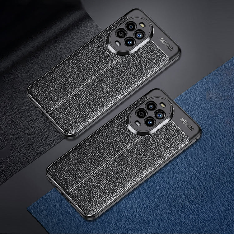 For Huawei nova 13 Litchi Texture TPU Shockproof Phone Case - Black
