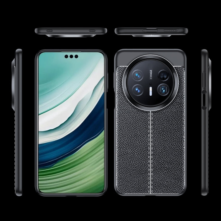 For Huawei Mate 70 Pro / 70 Pro+ Litchi Texture TPU Shockproof Phone Case - Black
