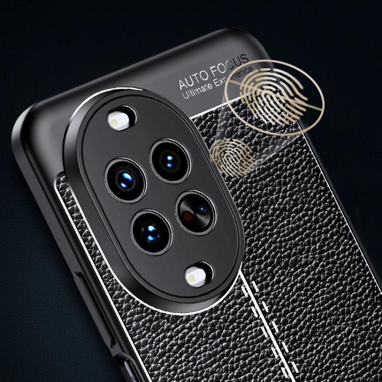 For Huawei nova 14 Ultra Litchi Texture TPU Shockproof Phone Case - Black