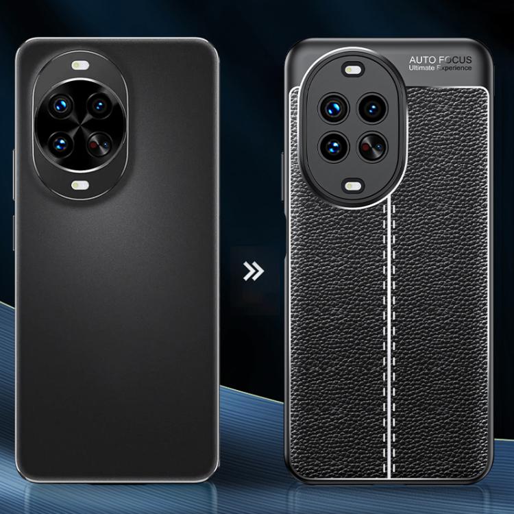 For Huawei nova 14 Litchi Texture TPU Shockproof Phone Case - Black