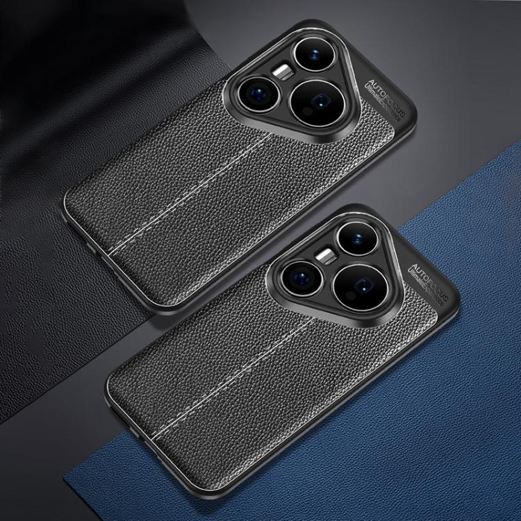 For Huawei Pura 80 5G Litchi Texture TPU Shockproof Phone Case - Black