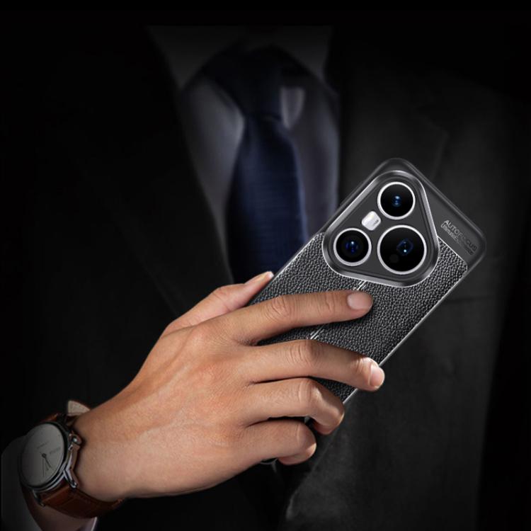 For Huawei Pura 80 5G Litchi Texture TPU Shockproof Phone Case - Black